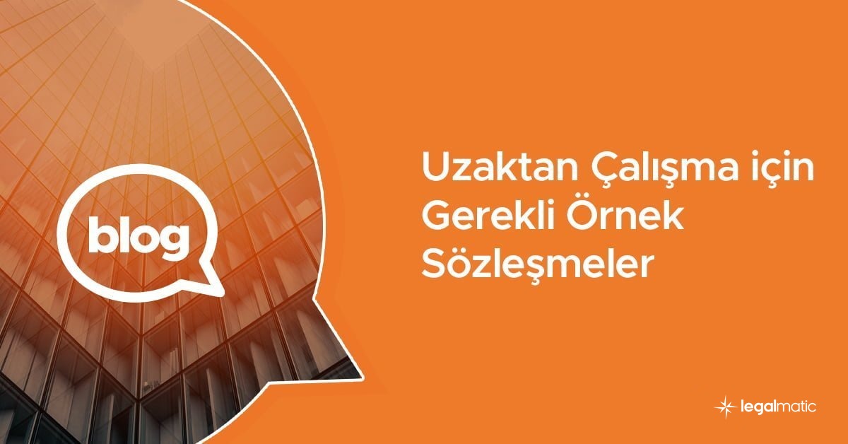uzaktan calisma icin gerekli ornek sozlesmeler